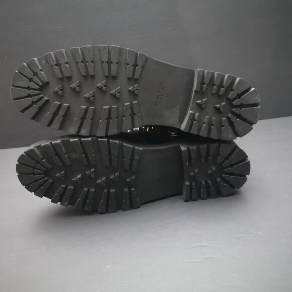 Zara Basic Ladies Size 37 (approx. 6-6.5 US) Black Leather Ankle Boots - Picture 5 of 10